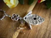 The 1948 “Plantation” Birdhouse Necklace or Purse Charm • Made From Authentic Silver-Plated, Vintage Silverware