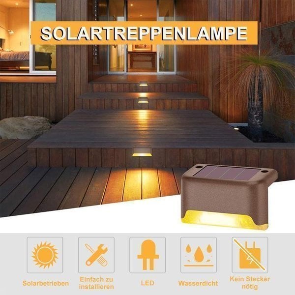 🔥Last Day Promotion - 60% OFF🎁💡LED Solar Lamp Path Staircase Outdoor Waterproof Wall Light