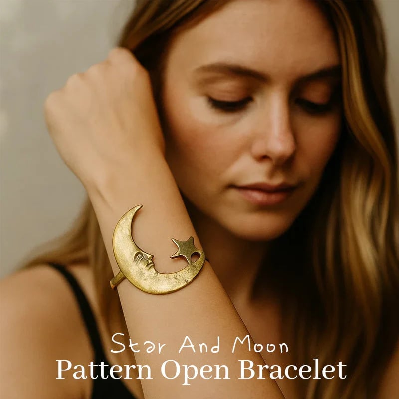 🔥LAST DAY 50% OFF-Star And Moon Pattern Open Bracelet