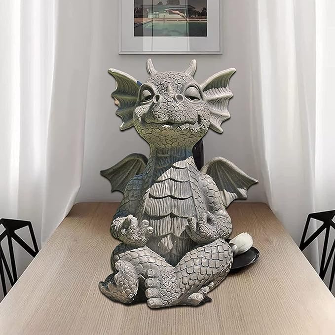 MystiCalls Garden Dragon Meditated Statue Collecting