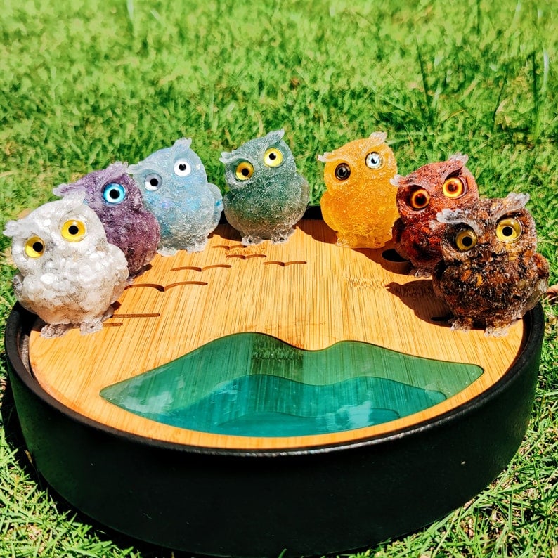(🔥Last day promotion-49% OFF)Natural Crystal Gemstone Owl-BUY 6 GET EXTRA 25% OFF NOW