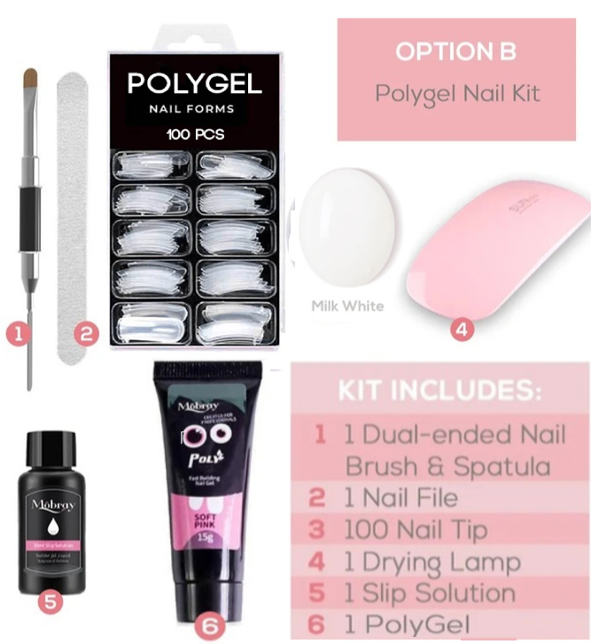 🔥Last Day 55% Off🔥 Easy PolyGel Nail Lengthening Kit
