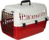 Kerbl 81346 Transportbox Expedion (Tiertransportbox Haustiere Katzen Hunde Kaninchen) aus Kunststoff 45x30x30 cm Mocaccino/Creme