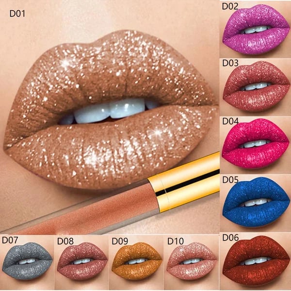 🔥Last Day Promotion 48% OFF-🎁-Metallic Liquid Diamond Glitter Lipstick