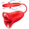 Rose Muncher Lip Tongue Suction Vibrator With Patting Dildo Vibrator