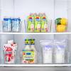 HOOJO Refrigerator Organizer Bins - 8pcs Clear Plastic Bins For Fridge, Freezer, Kitchen Cabinet, Pantry Organization, BPA Free Fridge Organizer, 12.5