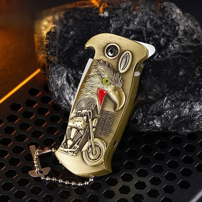 Outdoor Portable Metal Folding Knife Lighter