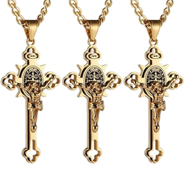 🔥ST.Benedict Protection Cross Power Pendant Necklace