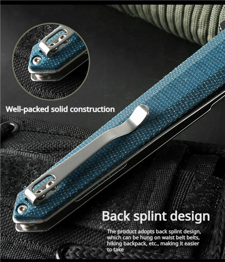 Dulotec K254-BL folding knife – Micarta handle and 8Cr stainless steel