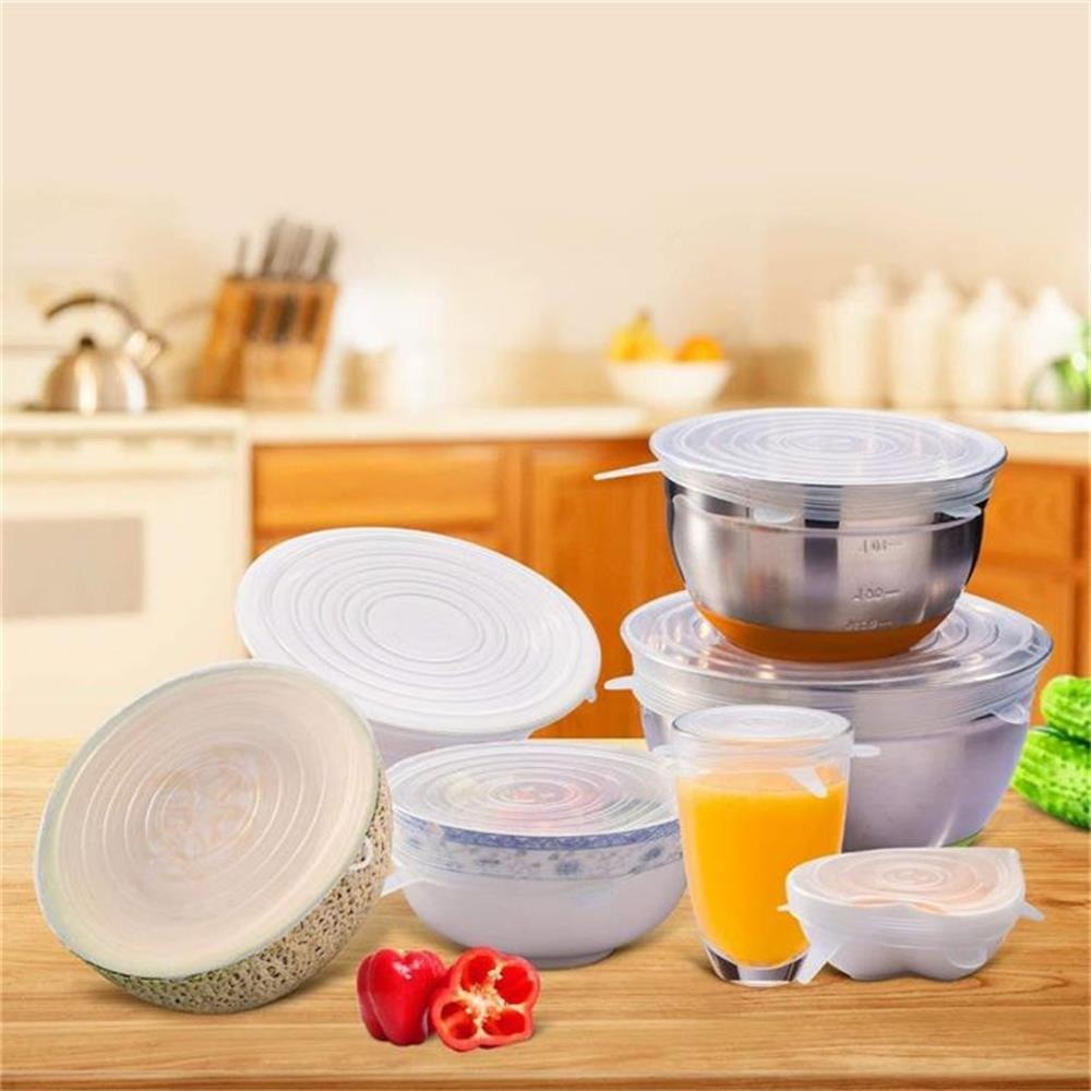 (🎄Christmas Hot Sale🔥🔥)Reusable Food Silicone Packaging Lids(6 pcs/set)