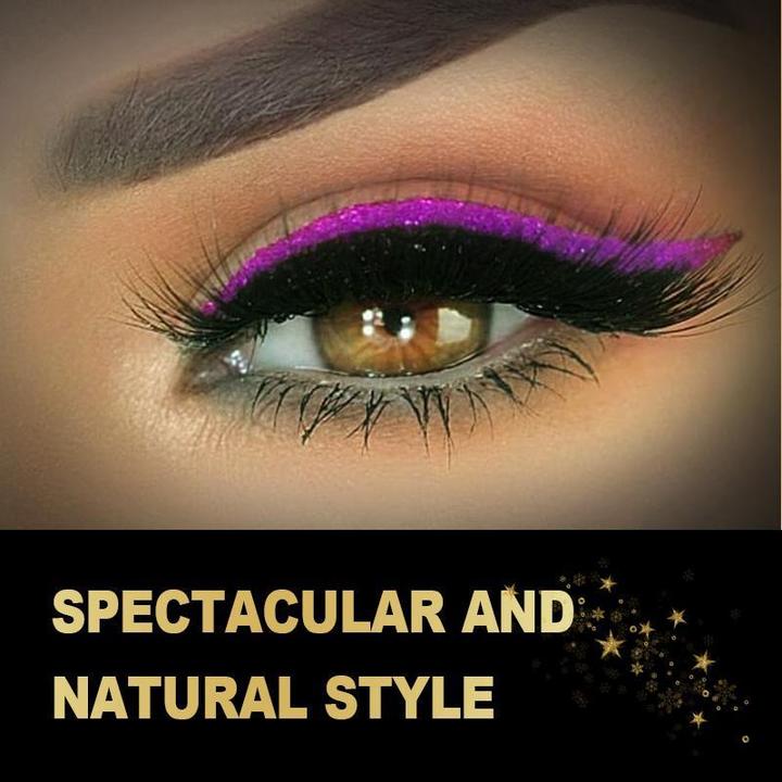 🔥 HOT SALE 49% OFF 🔥2023 New Reusable Eyeliner and Eyelash Stickers with Glitter