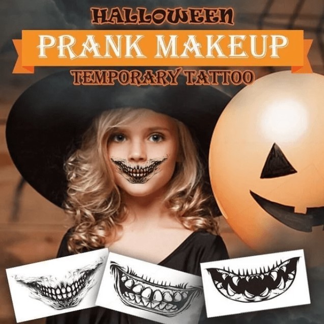 🎃HALLOWEEN PRE SALE - 49% OFF🎃-Halloween Prank Makeup Temporary Tattoo😈