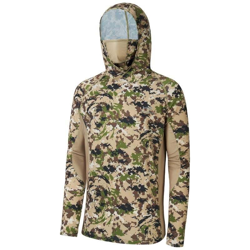 🎁Last Day Promotion 49% OFF🔥UPF 50+ Men's Hunting Shirts with Mask Long Sleeve Camo Fishing Hoodie