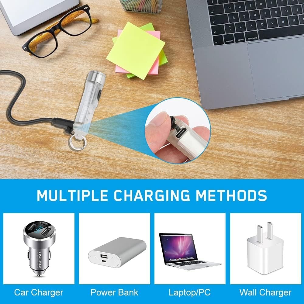 🔥Rechargeable Mini Tactical Keychain Flashlight