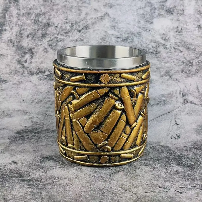 🎅Last Day Promotion 48% OFF-🎁-Stainless Steel Bullet Pattern Beer Mug