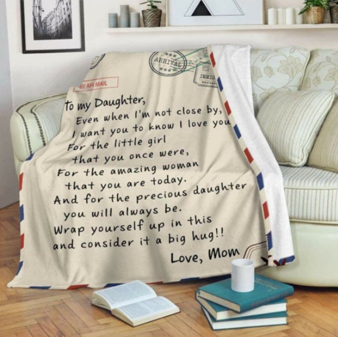 🎁Letter Blanket Gift- Sweet Words To My Daughter