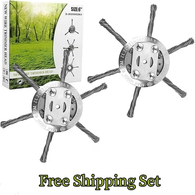Last Day 50% OFF🔥Universal Steel Wire Trimmer Head Replacement-Heavy-Duty Weed Brush Cutter