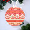 Round Christmas Tree Hanging Sign With Patterns