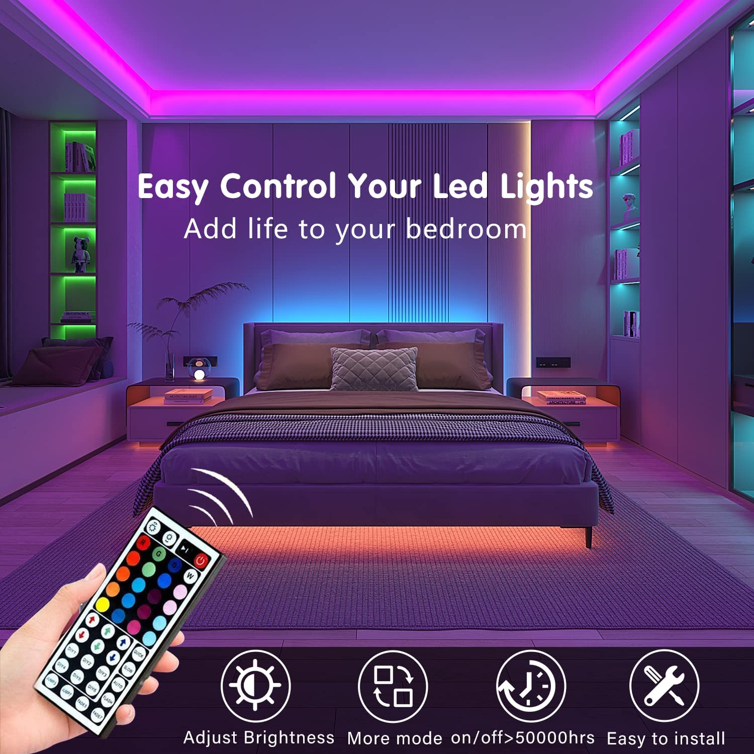 (🎄CHRISTMAS SALE NOW-48% OFF) 16.4ft LED RGB Strip Lights(BUY 2 GET FREE SHIPPING NOW!)