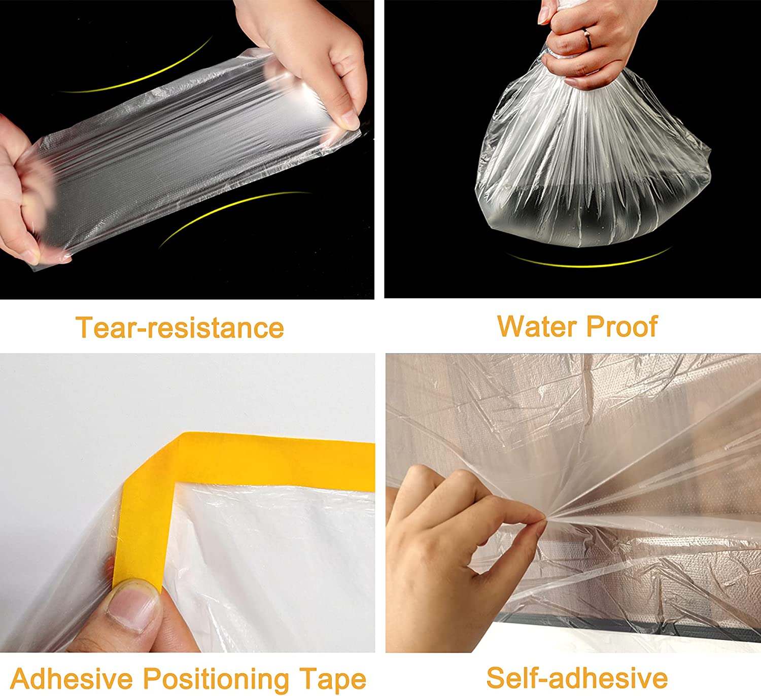(🔥HOT SALE- SAVE 48% OFF) 5.9ft x 65ft Waterproof Dust-Proof Covering Masking Film (BUY 2 GET 1 FREE)