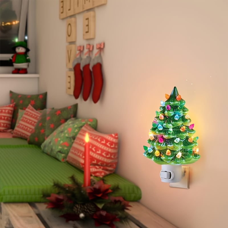 🎁TikTok Last Day Sale - 70% OFF🎄 Rustic 3D Resin Christmas Tree Night Light