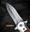 Damascus steel VG10 sharp pocket knife