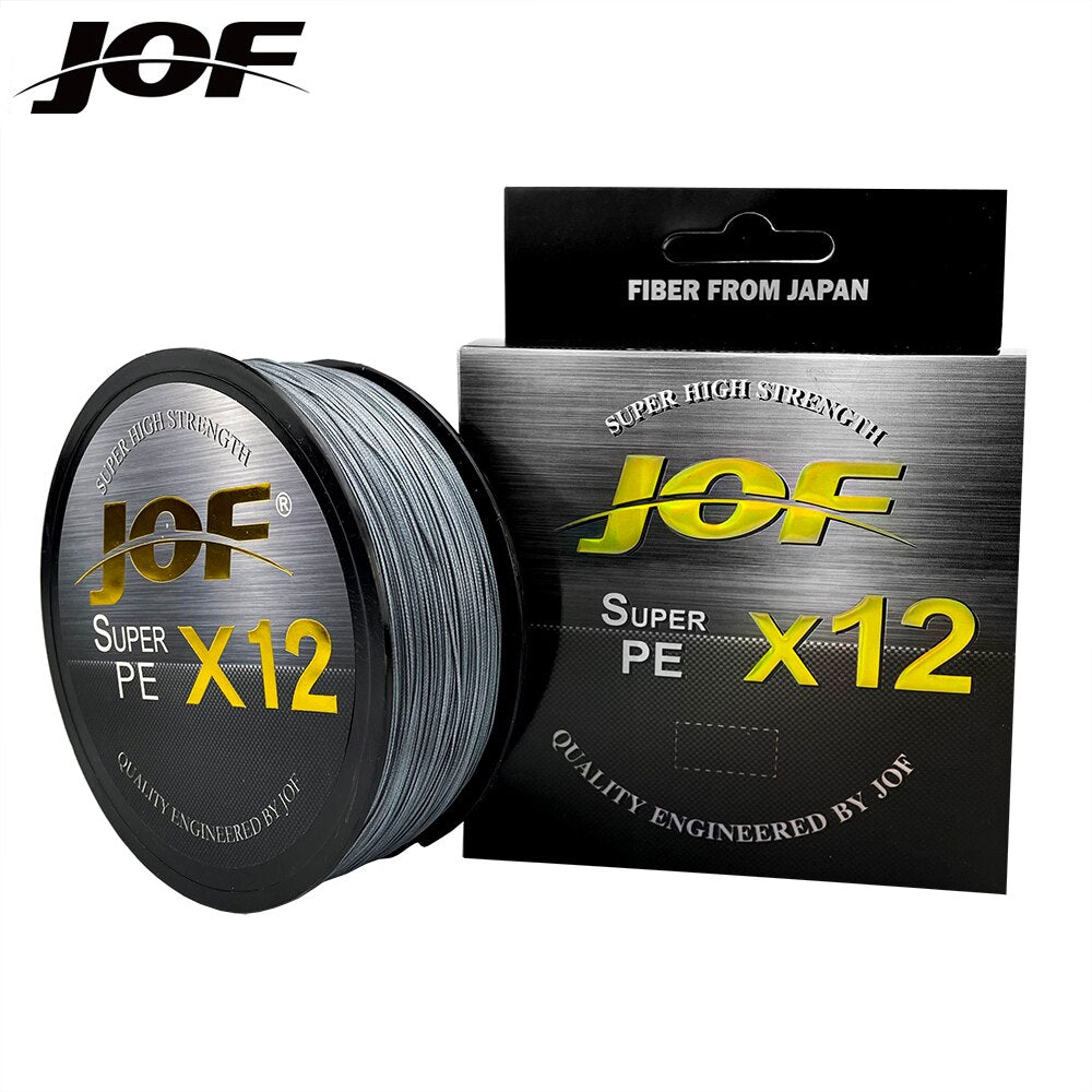 JOF 12 Strands Braided PE Fishing Line 100M-500M