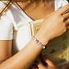Triple Moon Protection Bracelet – Moonstone, Black Obsidian, Blue Tiger’s Eye, Hematite & Tourmalinated Quartz