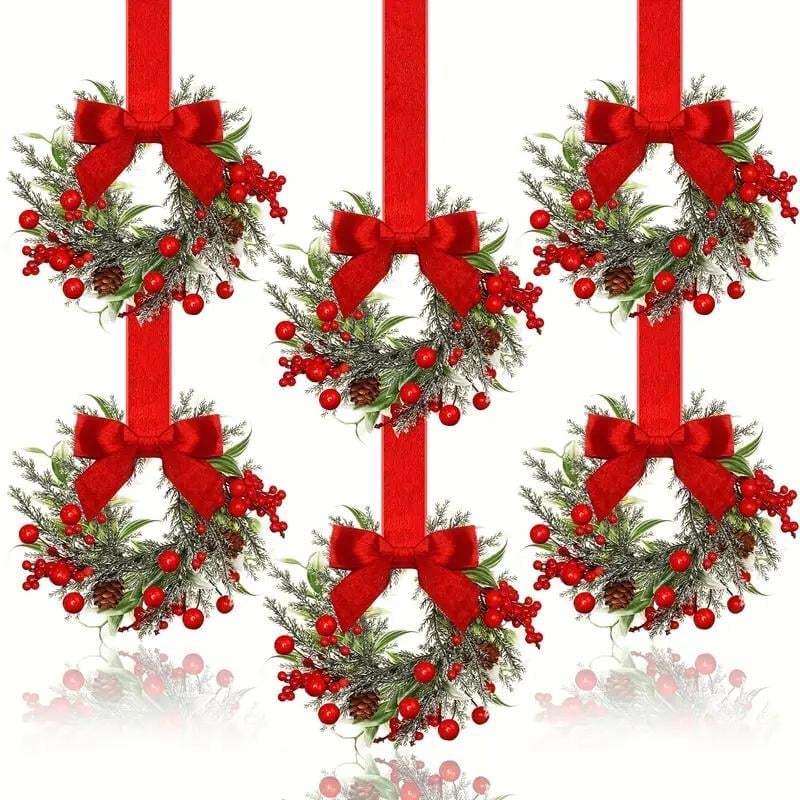 🎁 Letzter Tag 50 % RABATT🎁 Mini-Weihnachtskränze für Schränke – Maximaler Weihnachtszauber