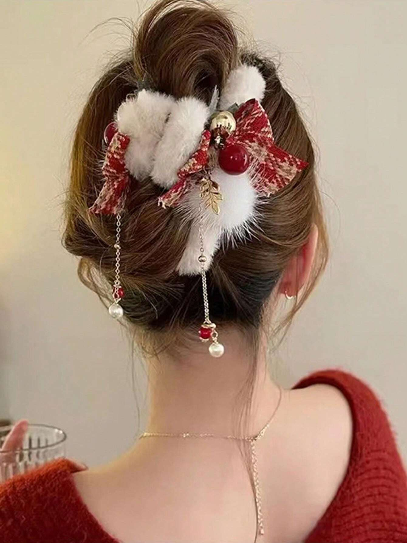 🎄Early Christmas 49% OFF🎊Christmas Bowknot Bell Hair Claw