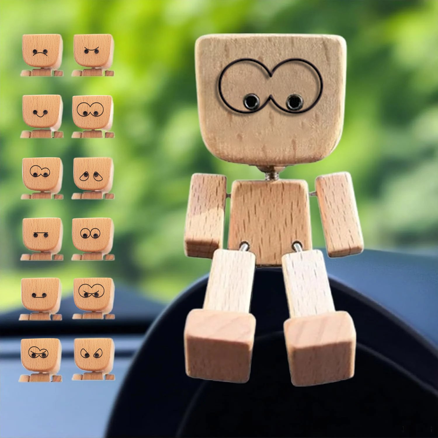 💥LAST DAY SALE 50% OFF💥Little Sways Wooden Figure with 12Pcs Magnetic Expressions