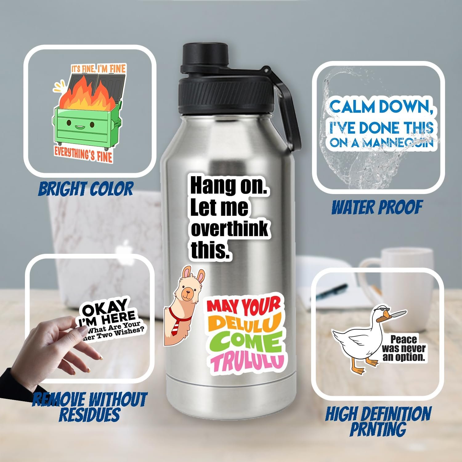 🔥Letzter Tag Aktion 50% RABATT🔥Set mit 130 Aufklebern mit lustigen Sprüchen
