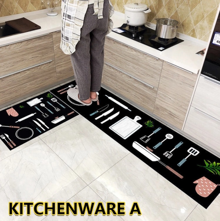 Anti-fatigue Kitchen Floor Mats Non-Slip Waterproof Carpet, Perfect for Kitchen, Laundry Room, Bathroom, Bedroom