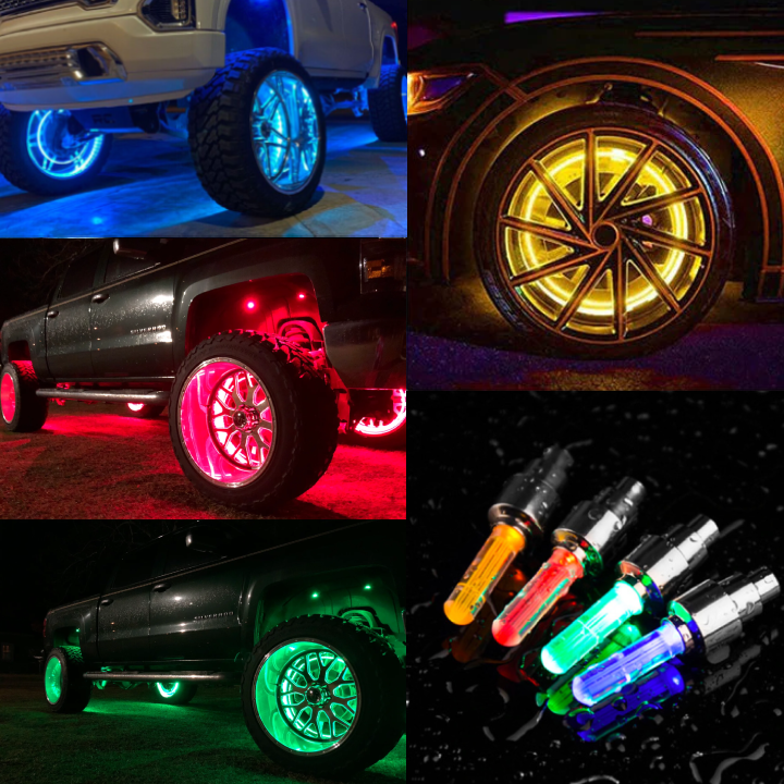 Universal Night Glow Motion Sensors Tire LED Wheel Lights