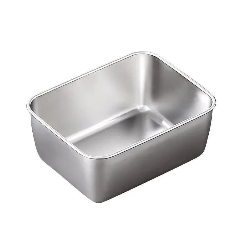 🔥Last Day Promotion 50% OFF🔥Stainless Steel Square Plate（With Lid）