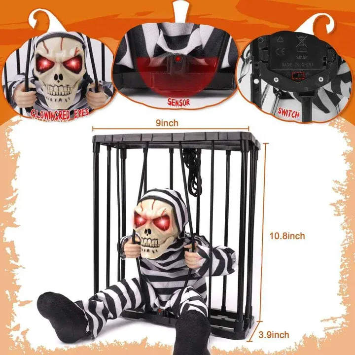 🎃Early Halloween Sale☠️Glowing Motion Skeleton Prisoner🔥BUY 2 GET EXTRA 10% OFF & FREE SHIPPING NOW!!!