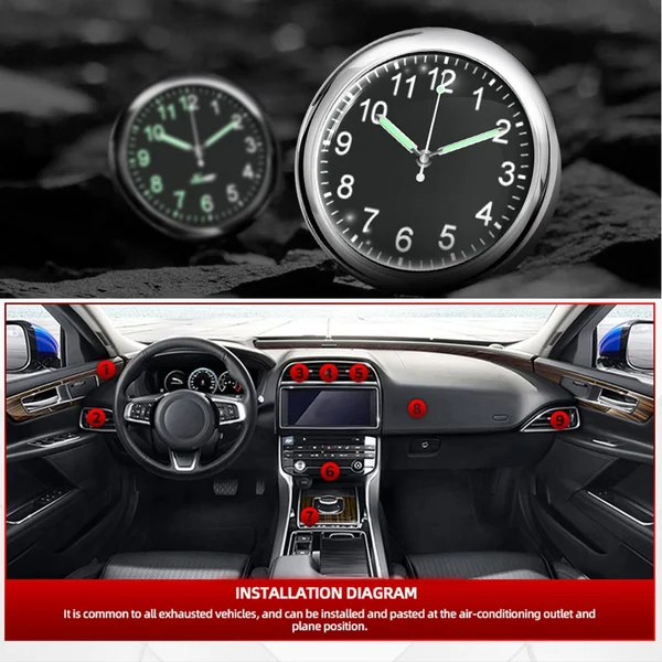 🔥Buy 5 Save 20% & Free Shipping-The new small luminous car clock, you can clearly see the time at night