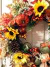 🔥Hot Sale 49% Off🔥Autumn Pumpkin, Sunflower, and Pinecone Wreath - Year Round Wreath