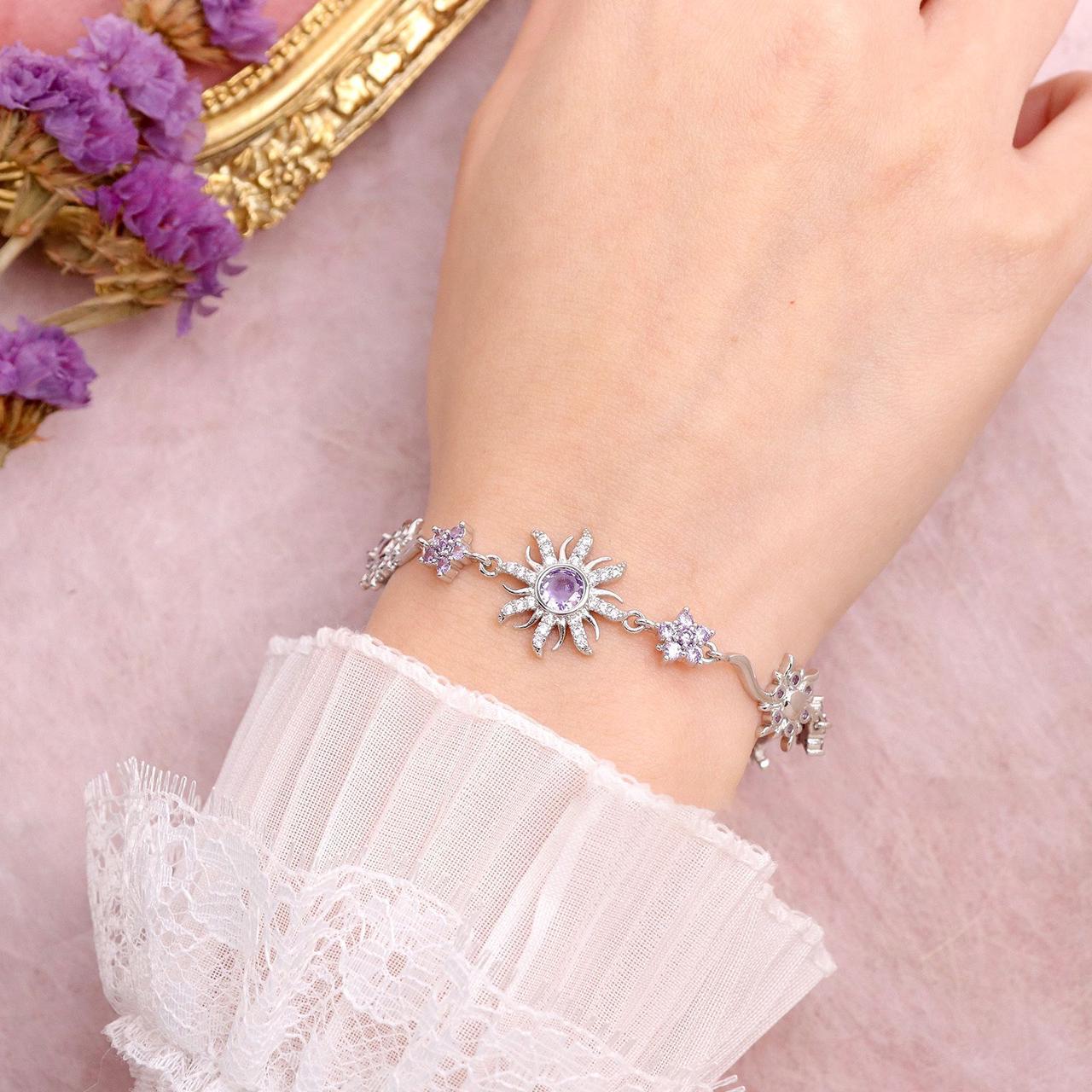 ✨💎Purple rhinestone sunburst bracelet