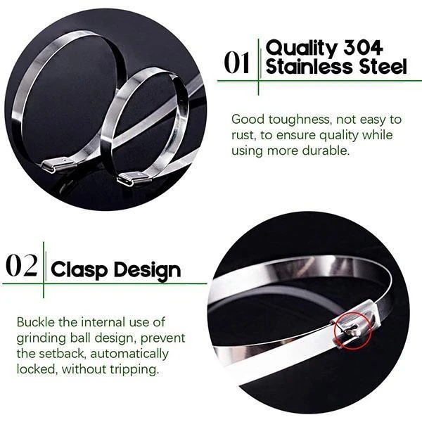 Multi-Purpose Locking Cable Metal Zip Ties
