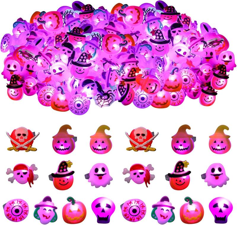 🔥Last Day Promotion 50% OFF🔥 Halloween 50Pcs LED glowing ring