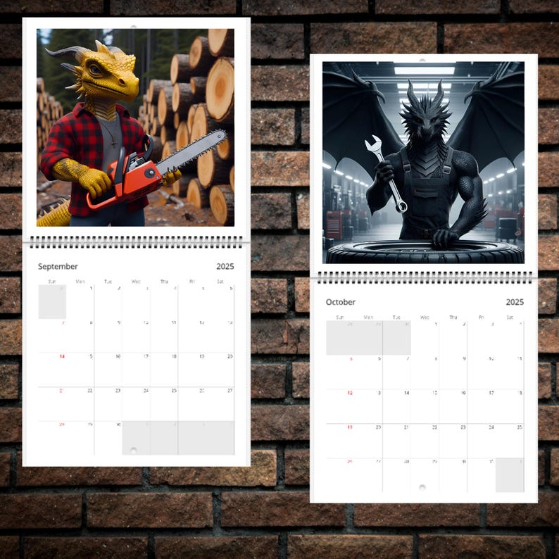 🐉Dragons With Jobs 2025 Calendar