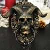 🔥Early Halloween Sale 50% OFF☠️Baphomet Horned God Skull Hanging Door Knocker🔥Buy 2 FREE SHIPPING