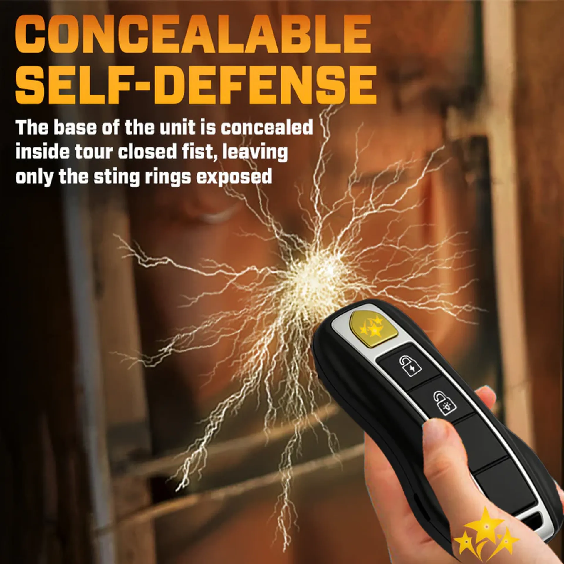 🎁TikTok Last Day Sale - 70% OFF🔥VOLTAX V57 Hi-Tech Stun Flashlight Car Key ⚡Smart Defense - Stay Safe