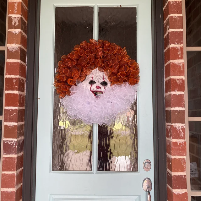 🔥Halloween Creepy Clown Wreath