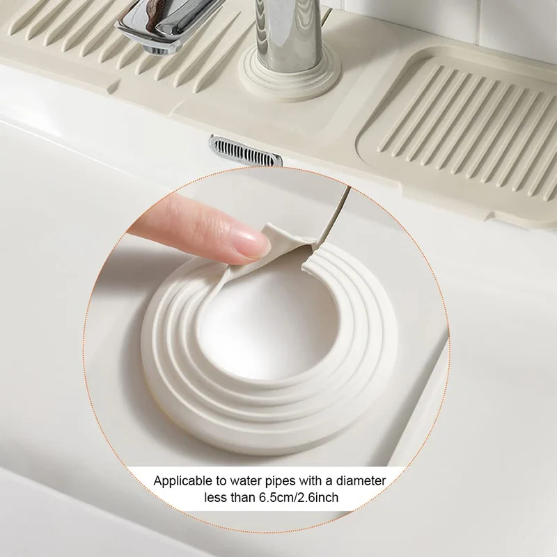 Kitchen Sink Silicone Splash Guard( For Kitchen and Bathroom)