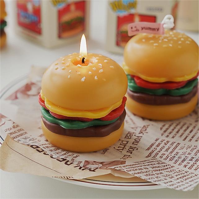 🔥Last Day Promotion - 50% OFF🎁🔨Handmade Hamburger Shaped Aroma Candle🍔💡