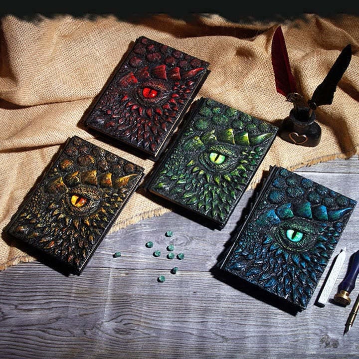 🔥Authentic Handmade 3D Dragon Eye Engraved Notebook🎁Buy 2 Free Shipping