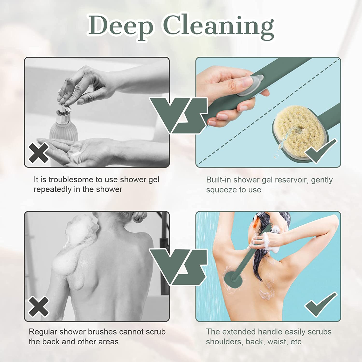 💥Clearance Sale-48%OFF💥- Long Handle Bath Massage Cleaning Brush