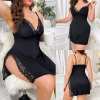 💥LAST DAY SALE 50% OFF💥Lace Trim Slit Sleep Dress